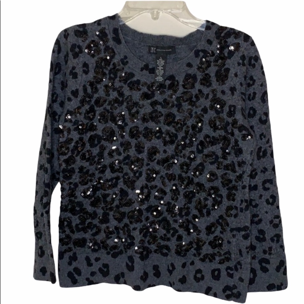 INC Leopard Print Sweater